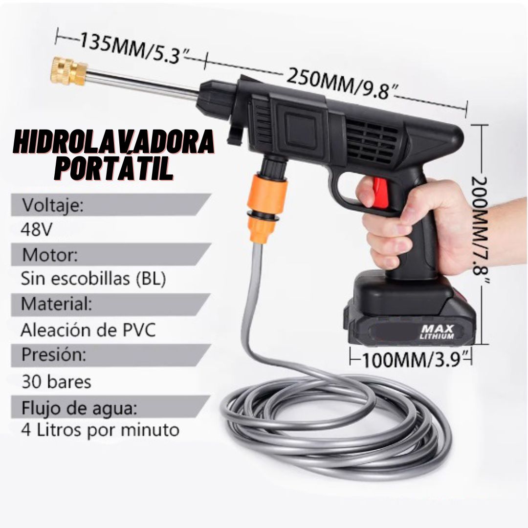 Hidrolavadora Portátil Inalámbrica 464PSI – Compacta, Potente y Versátil 🚗✨ + Regalo Aspiradora portatil🎁